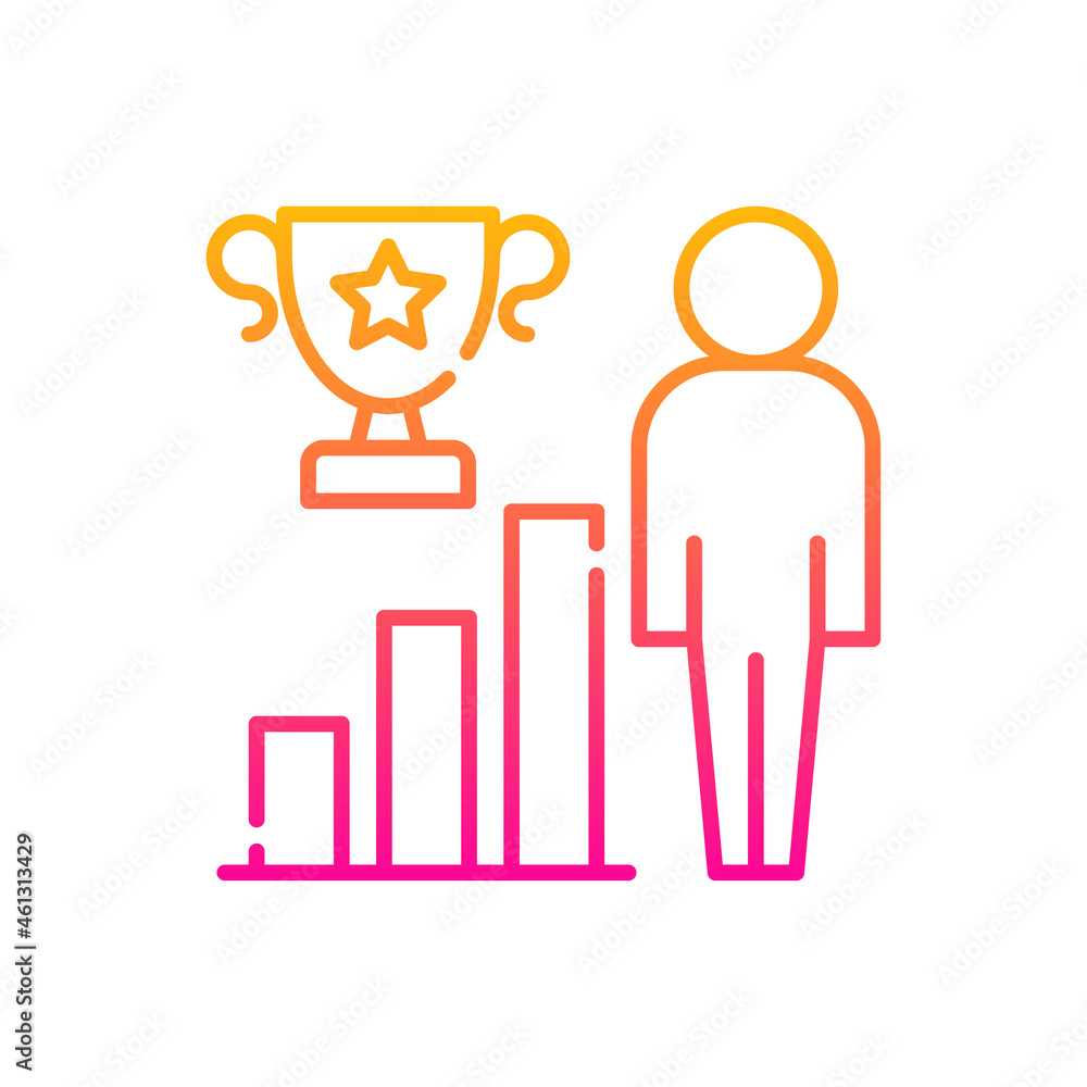Successful business vector gradient icon style illustration. EPS 10 file Successful business vector gradient icon style illustration. EPS 10 file