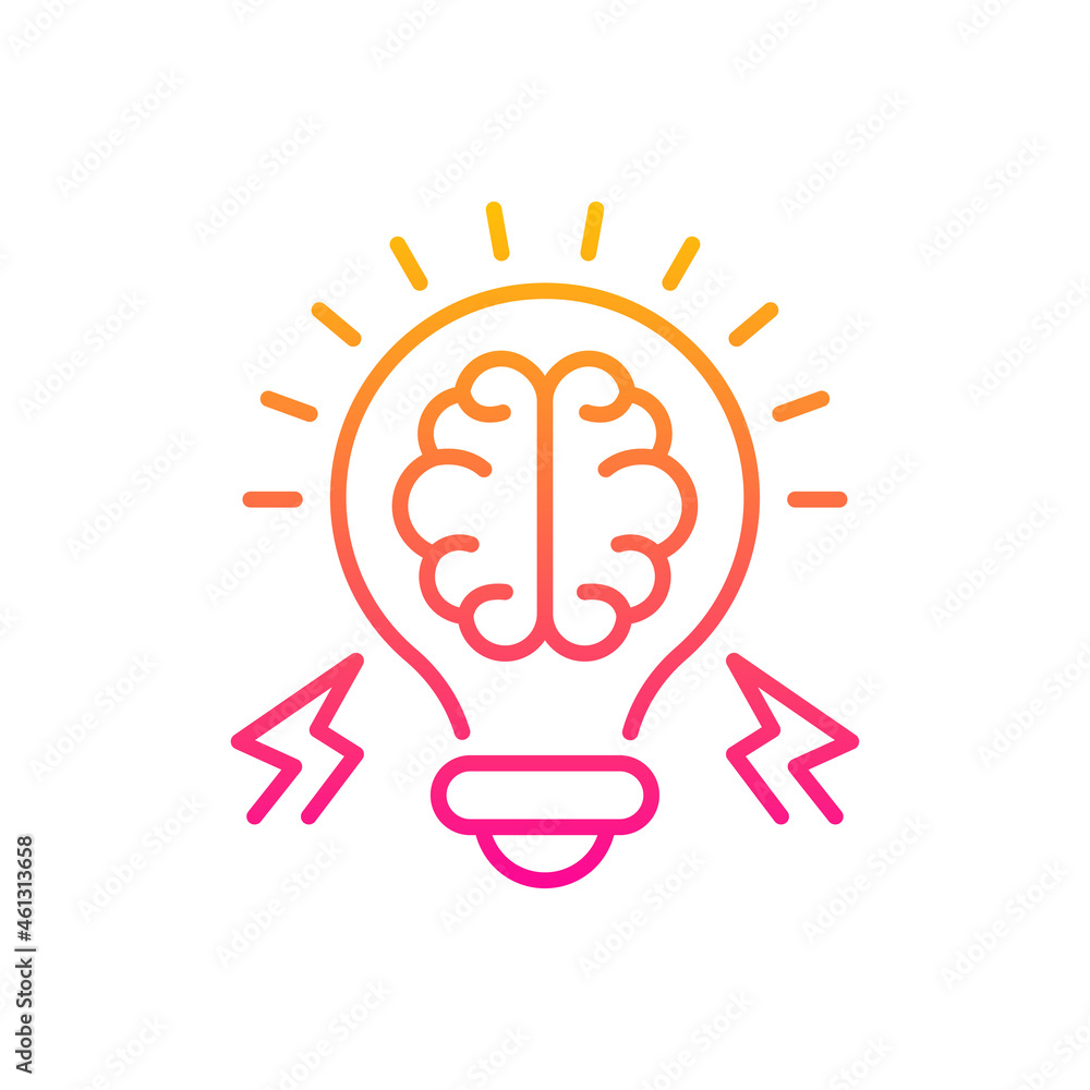 Brain Power vector gradient icon style illustration. EPS 10 file Brain Power vector gradient icon style illustration. EPS 10 file