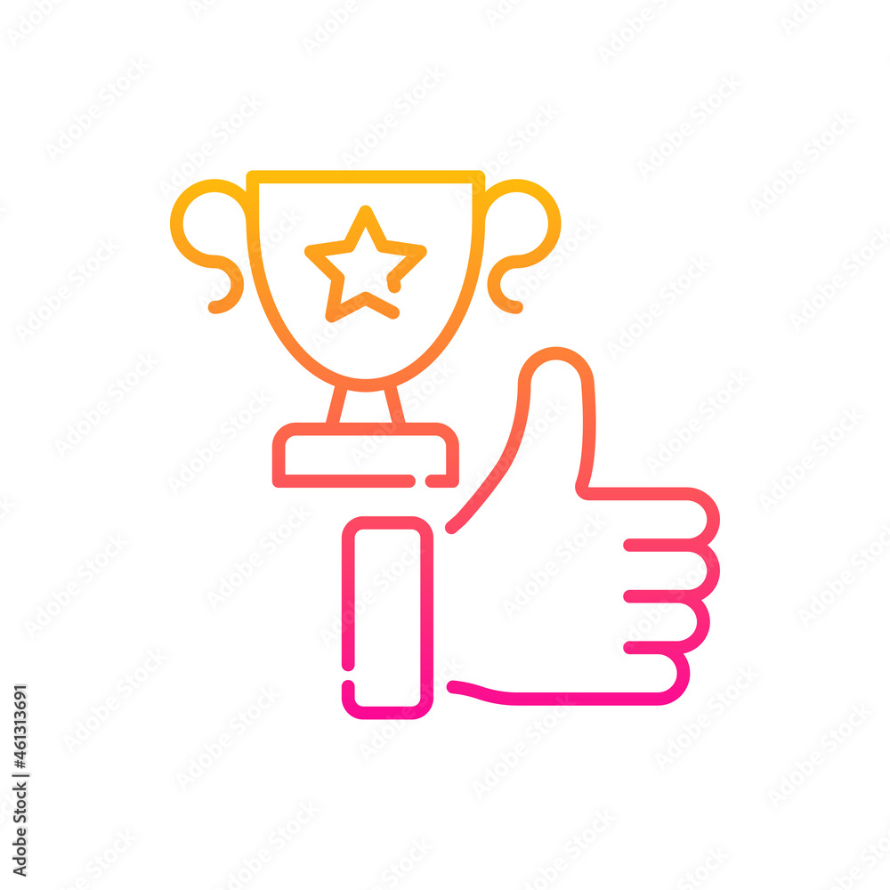 Achievements vector gradient icon style illustration. EPS 10 file
