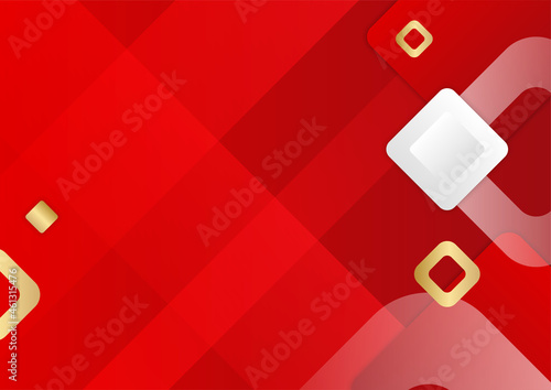 Abstract red and gold background for presentation background, certificate, business card, banner, flier and much more
