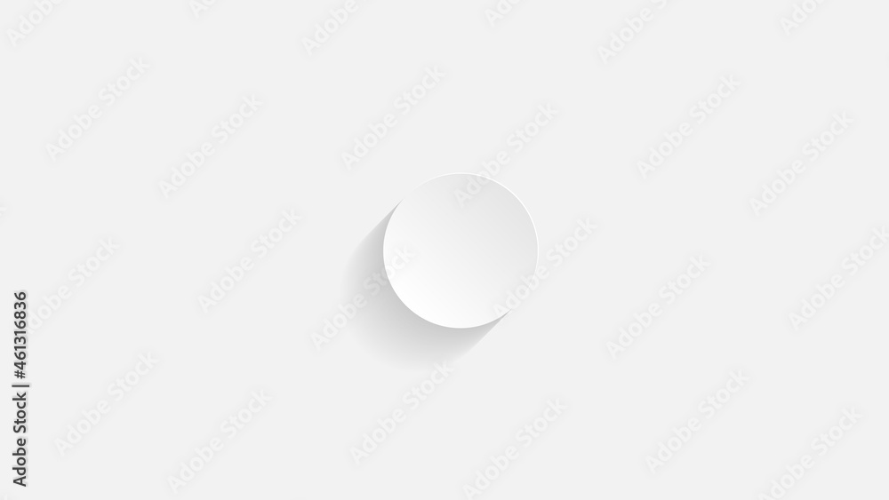 Minimal vector illustration of white round shape blank frame centered on light solid background. Minimal vector illustration of white round shape blank frame centered on light solid background.