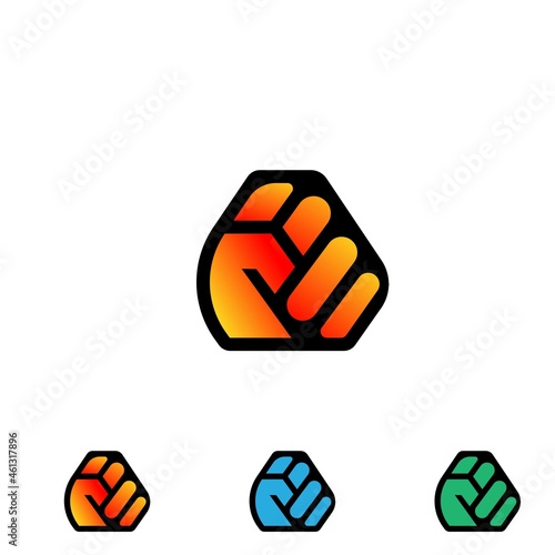 vector punch modern logo design
