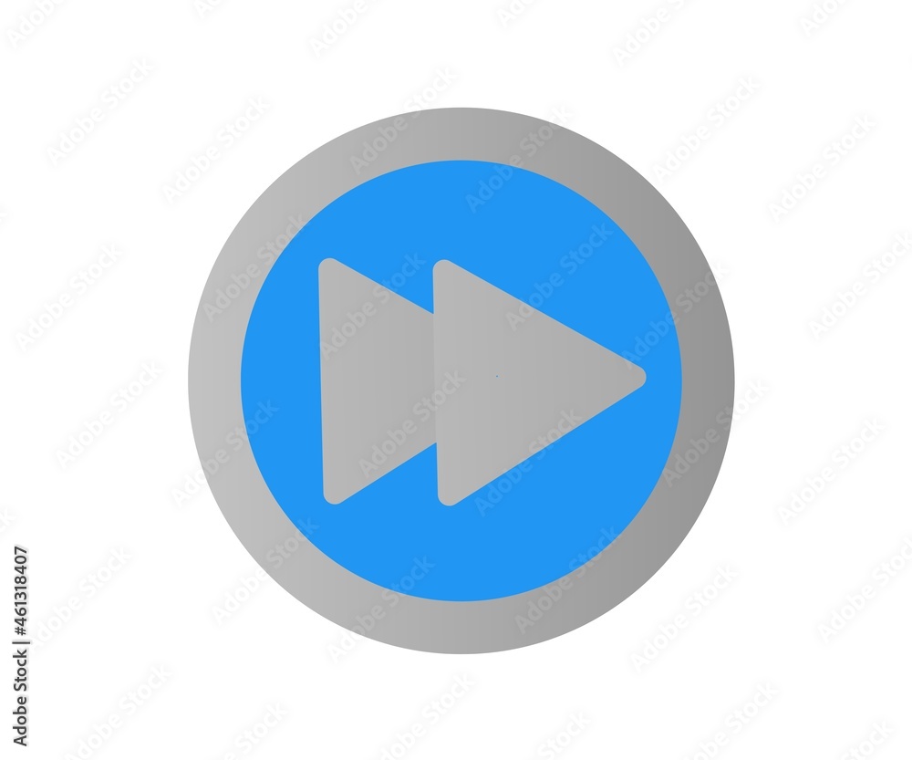 Blue modern button icon on the white background. Blue modern button icon on the white background.