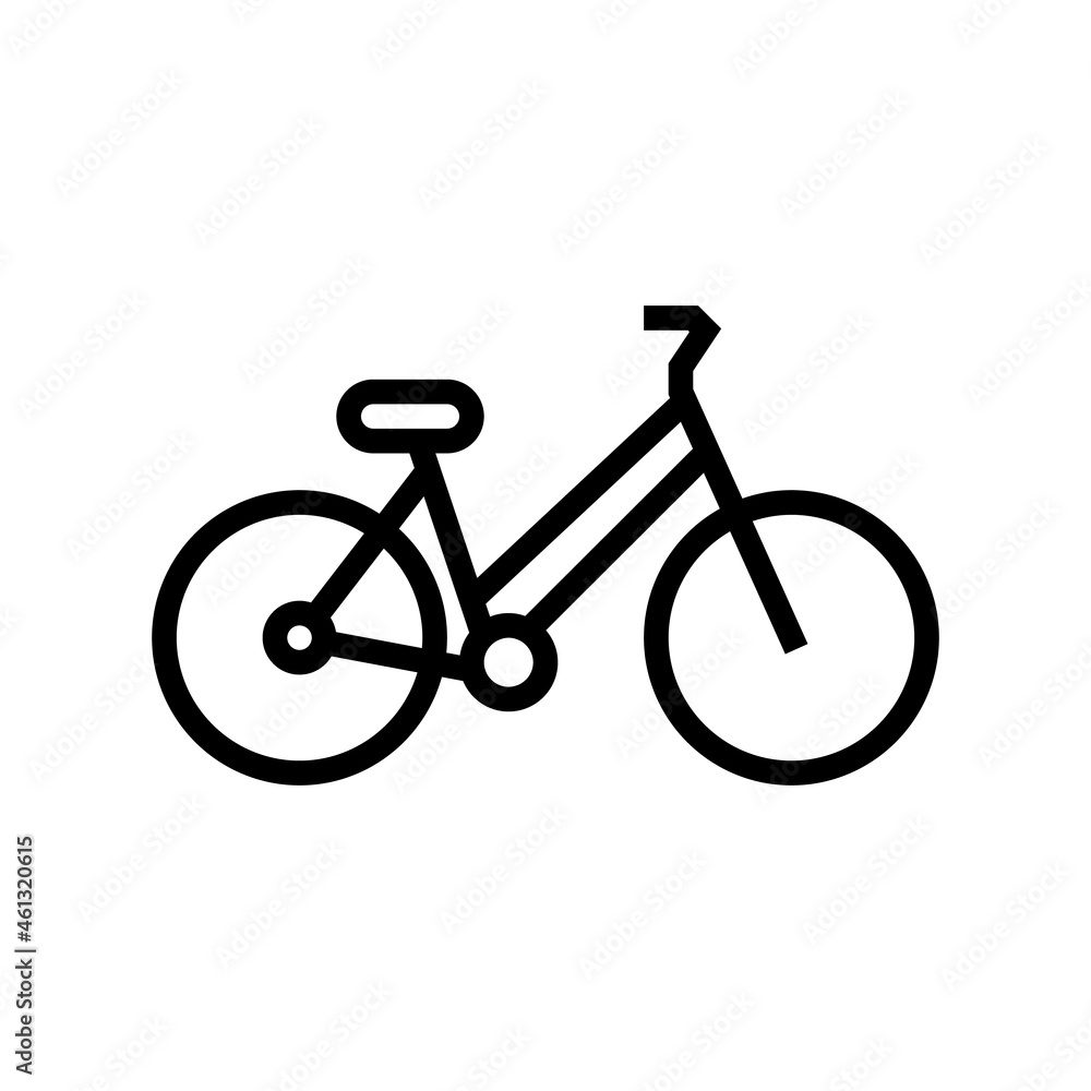 bicycle urban transport line icon vector. bicycle urban transport sign. isolated contour symbol black illustration bicycle urban transport line icon vector. bicycle urban transport sign. isolated contour symbol black illustration