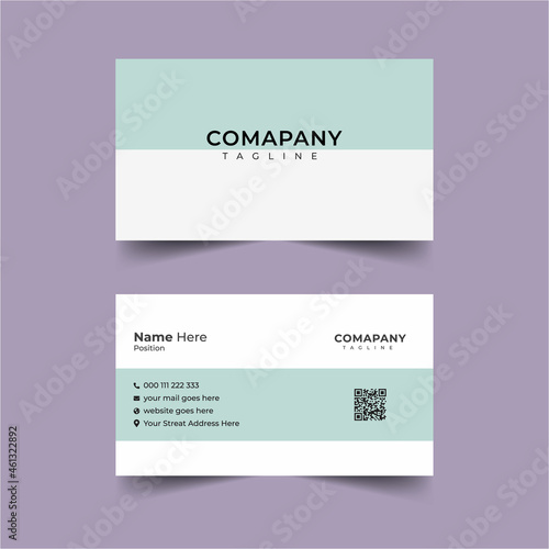 Corporate Minimal Clean Business Card Design Or Visiting Card Design Template