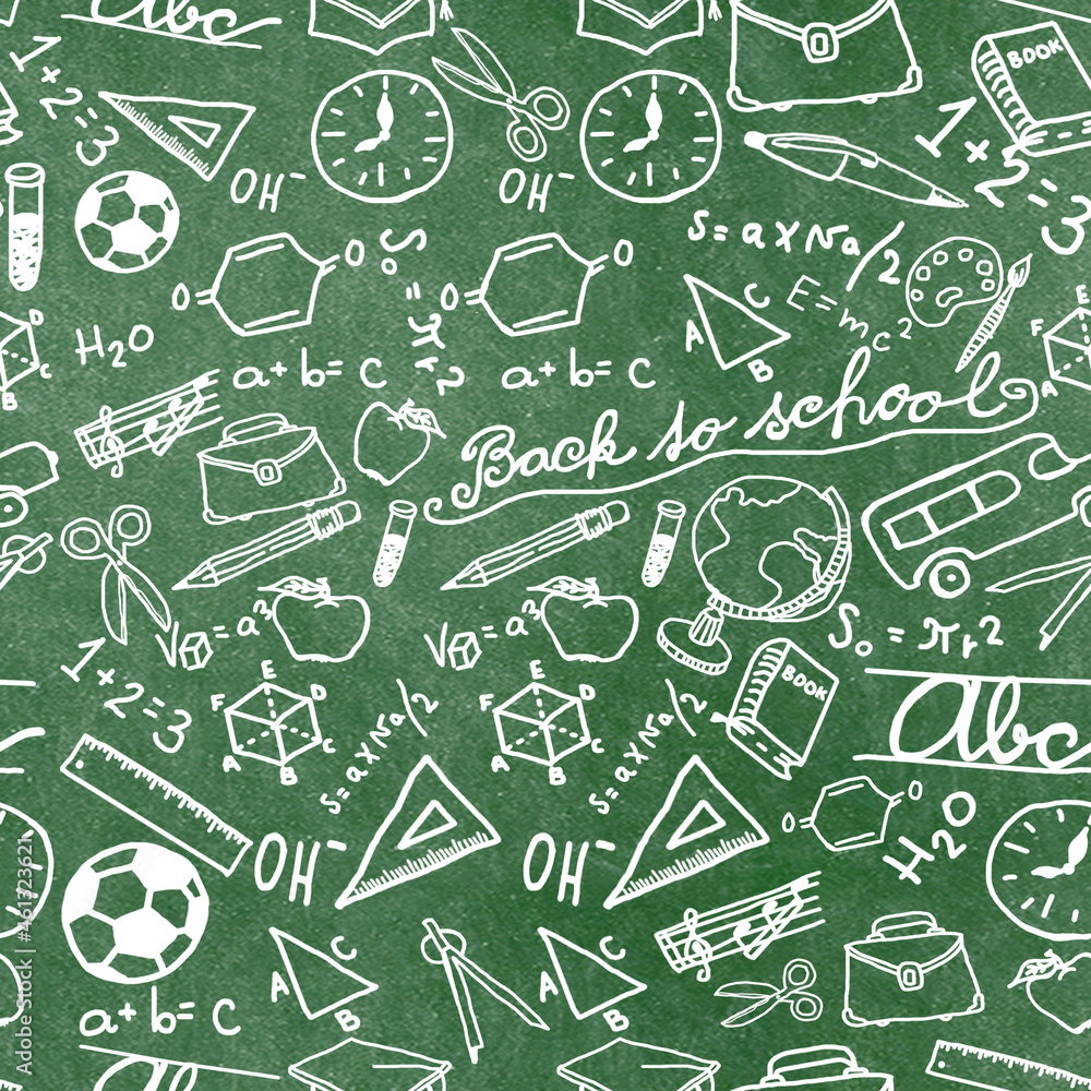 Back To School Seamless Pattern for party, anniversary, birthday. Design for banner, poster, card, invitation and scrapbook Back To School Seamless Pattern for party, anniversary, birthday. Design for banner, poster, card, invitation and scrapbook