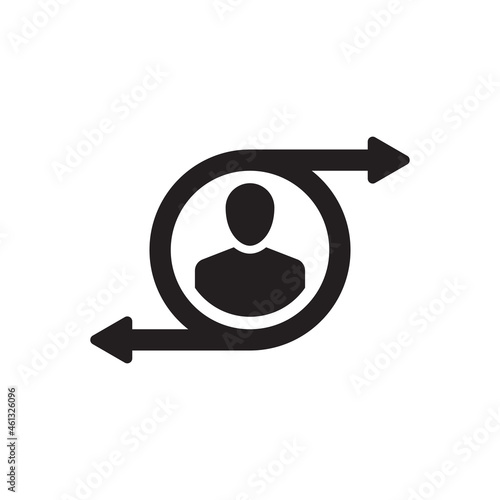 Employee transfer icon - people exchange icon
