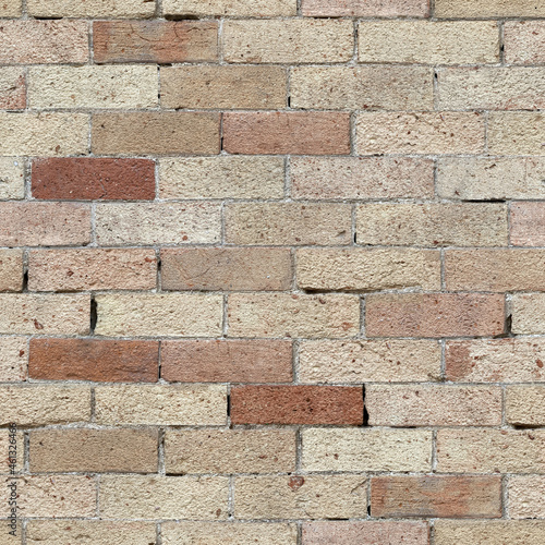 Brick wall. background of a old brick house. Seamless texture. Perfect tiled on all sides.