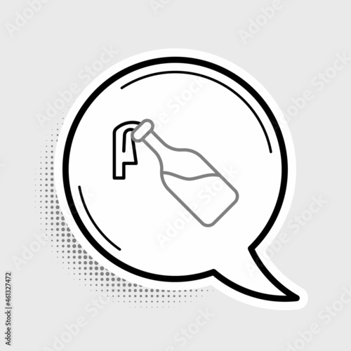 Line Cocktail molotov icon isolated on grey background. Colorful outline concept. Vector