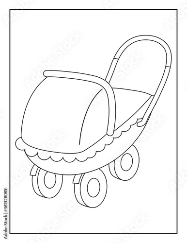 Vehicle Coloring Book Pages for Kids. Coloring book for children. Vehicle.