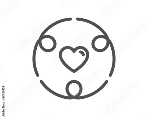 Inclusion line icon. Equity culture sign. Gender diversity symbol. Quality design element. Line style inclusion icon. Editable stroke. Vector