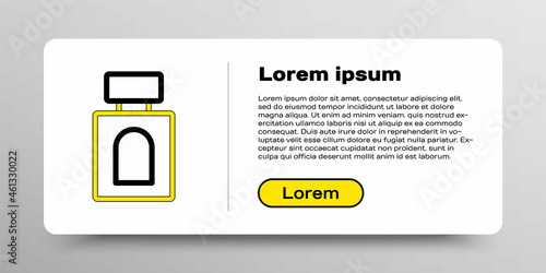 Line Aftershave icon isolated on white background. Cologne spray icon. Male perfume bottle. Colorful outline concept. Vector