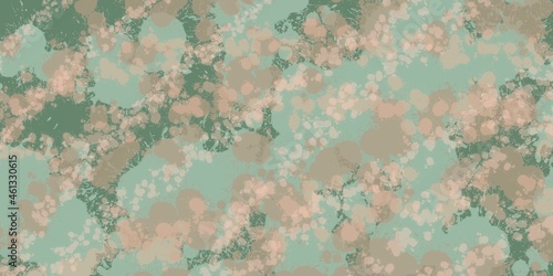 Abstract soft green with beige blots banner, background