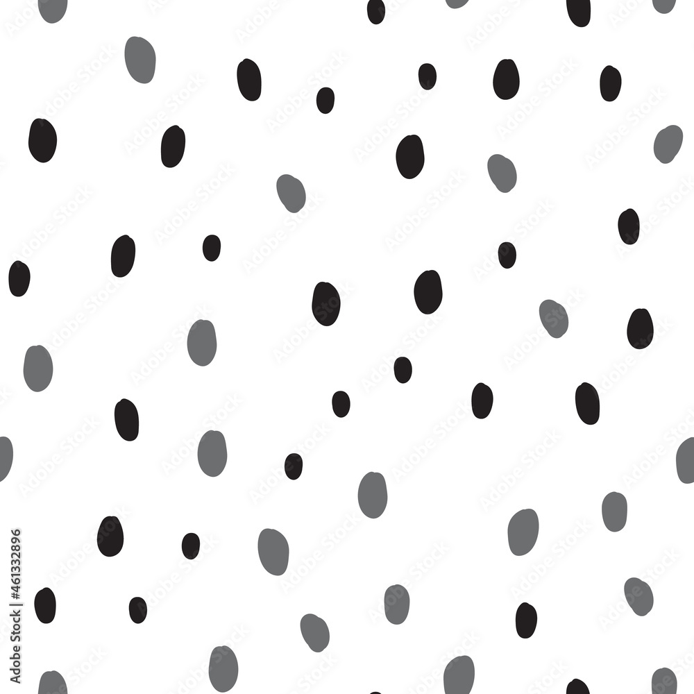 Hand drawn circles. Abstract geometric seamless pattern. Trendy texture. Background texture.