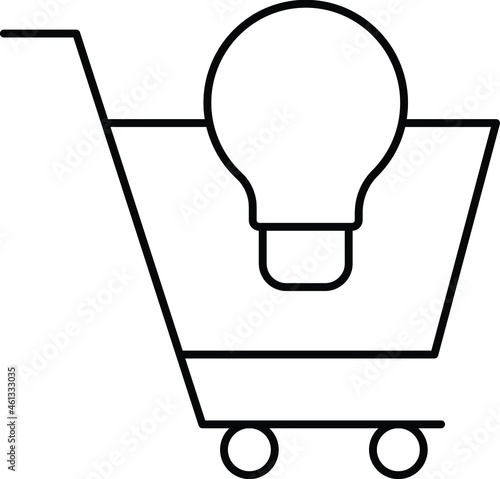 Shopping cart Vector icon that can easily modify or edit