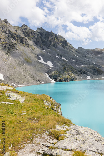 Amazing hiking day in one of the most beautiful area in Switzerland called Pizol in the canton of Saint Gallen. What a wonderful view to a clear blue alpine lake called Schottensee.