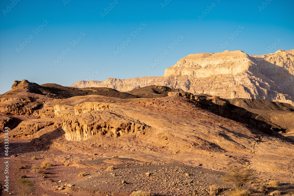 Naklejka premium Scenic mountain view in Timna National Park, Arava Valley. Israel.
