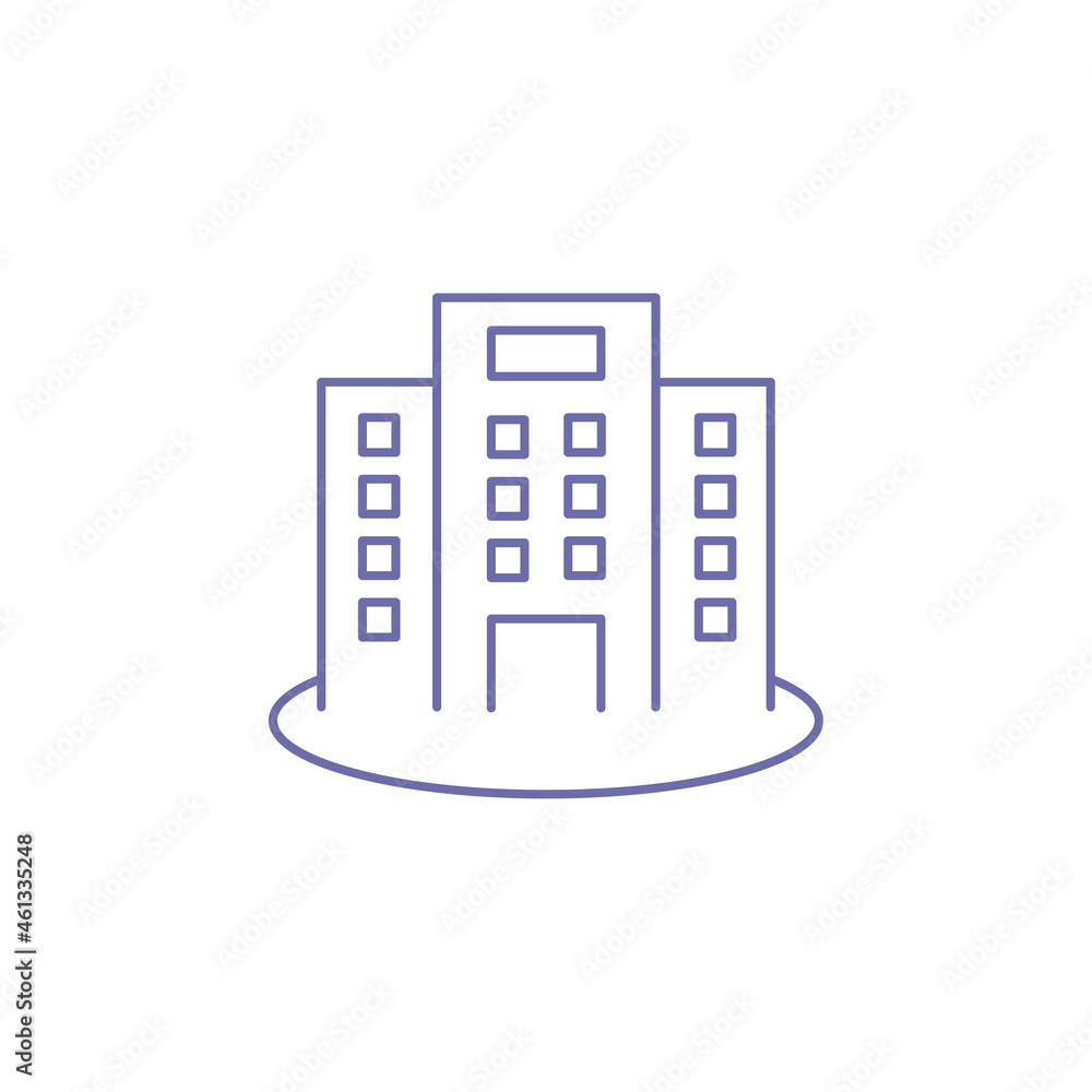 Financial Bank building icon vector