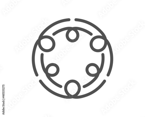 Inclusion line icon. Equity culture sign. Gender diversity symbol. Quality design element. Line style inclusion icon. Editable stroke. Vector