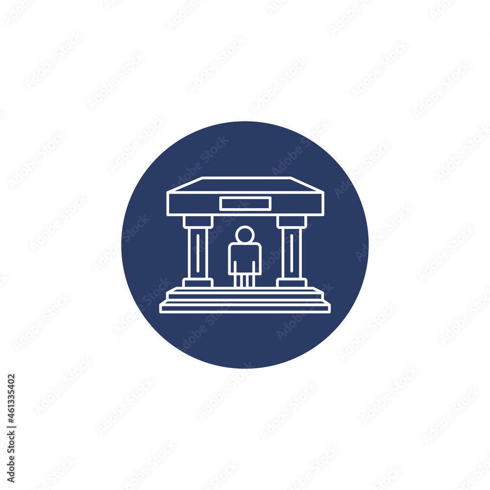 Financial Bank building icon vector Financial Bank building icon vector