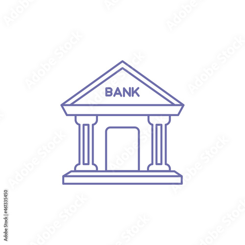 Creative modern bank outline icon vector