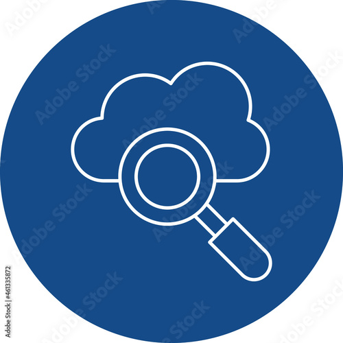 Cloud search Vector icon that can easily modify or edit

