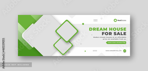 Real estate social media facebook cover web banner template