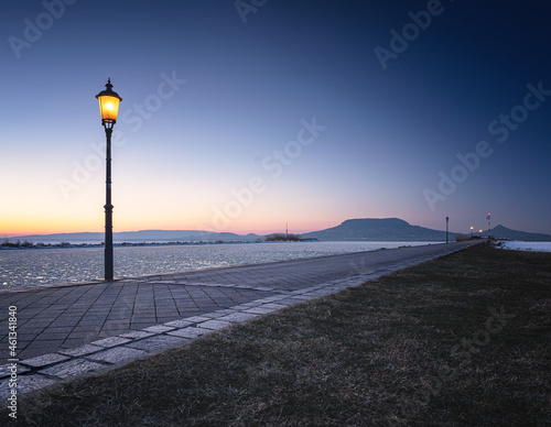 Lake Balaton in winter in b...