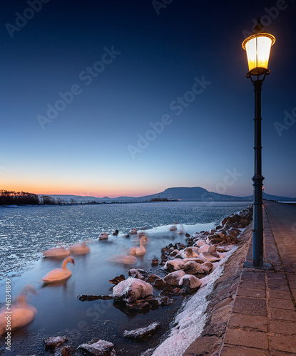 Lake Balaton in winter in b...