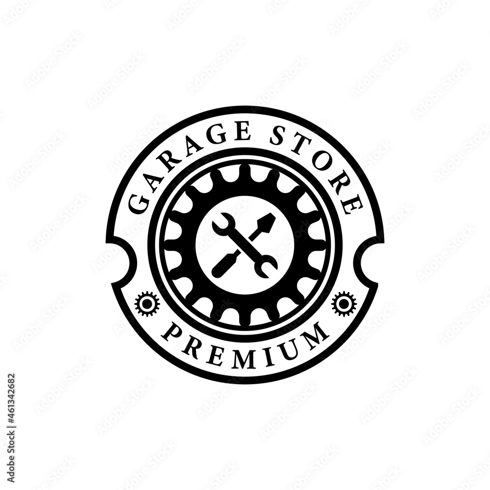 Garage store premium logo design template vector Garage store premium logo design template vector