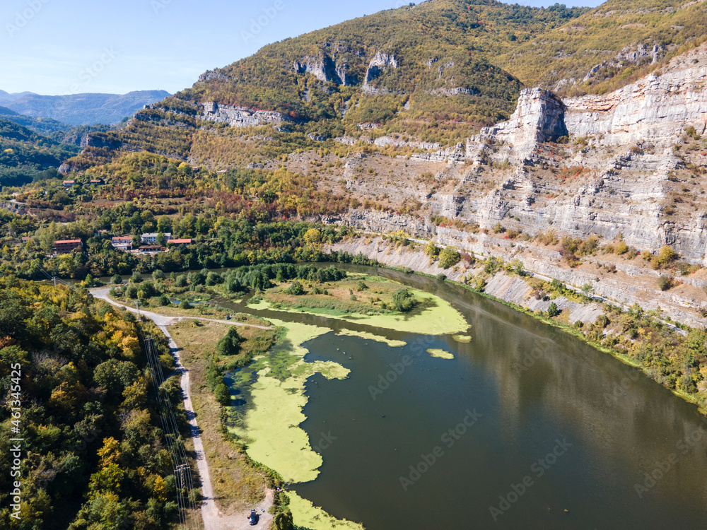 Aerial view of Iskar river Gorge, Balkan Mountains, Bulgaria