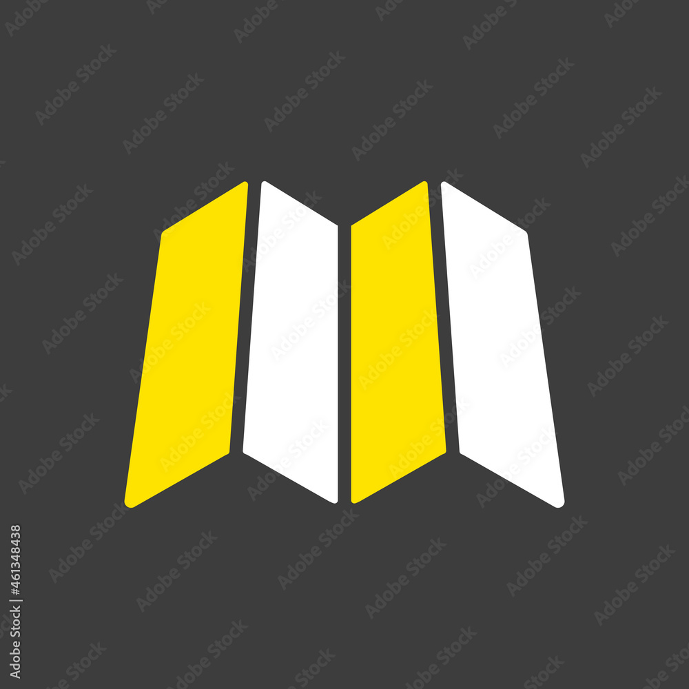 Fototapeta premium Map vector icon. Navigation sign