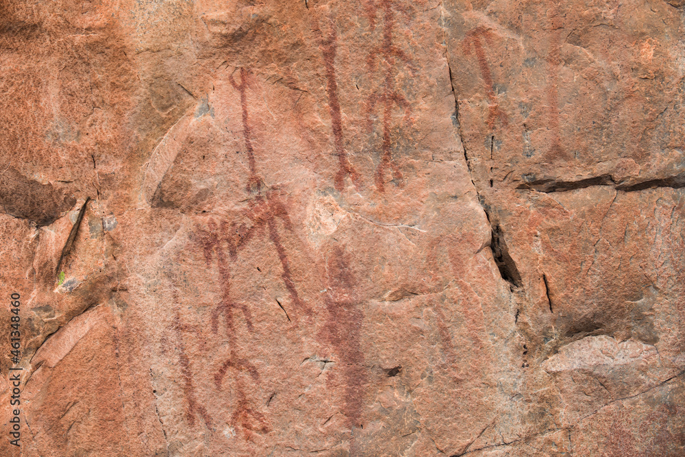 Obraz premium San Blas rock shelter paintings, Alburquerque, Spain