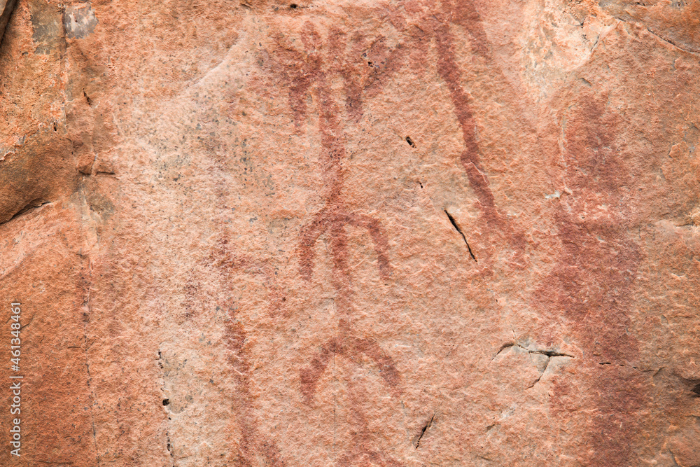 Fototapeta premium San Blas rock shelter paintings, Alburquerque, Spain