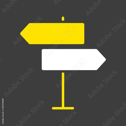 Signpost vector icon. Navigation sign