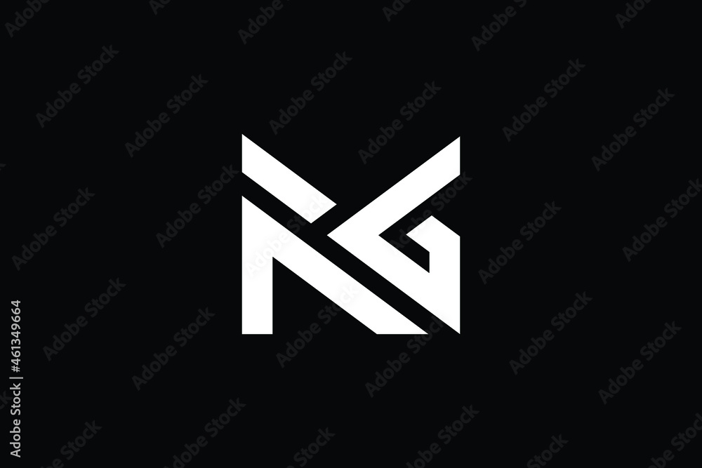 MG logo letter design on luxury background. GM logo monogram initials letter concept. MG icon logo design. GM elegant and Professional letter icon design on black background. M G GM MG - obrazy, fototapety, plakaty 