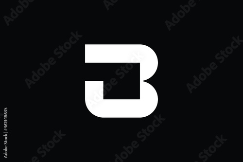 BJ logo letter design on luxury background. JB logo monogram initials letter concept. BJ icon logo design. JB elegant and Professional letter icon design on black background. B J JB BJ