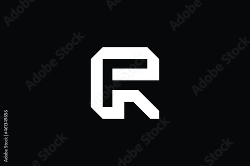 FR logo letter design on luxury background. RF logo monogram initials letter concept. FR icon logo design. RF elegant and Professional letter icon design on black background. F R RF FR