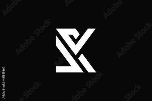 SK logo letter design on luxury background. KS logo monogram initials letter concept. SK icon logo design. KS elegant and Professional letter icon design on black background. S K KS SK