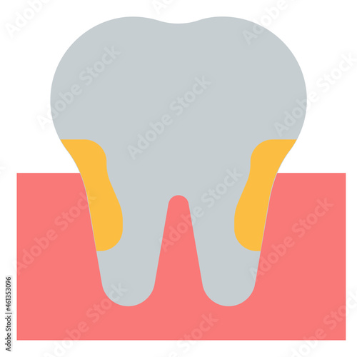 Decayed flat icon