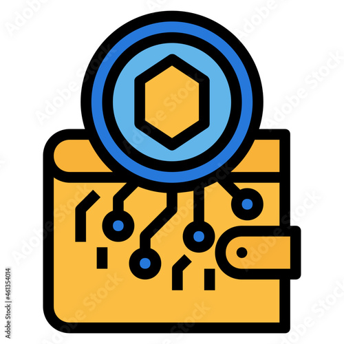 wallet Color line icon