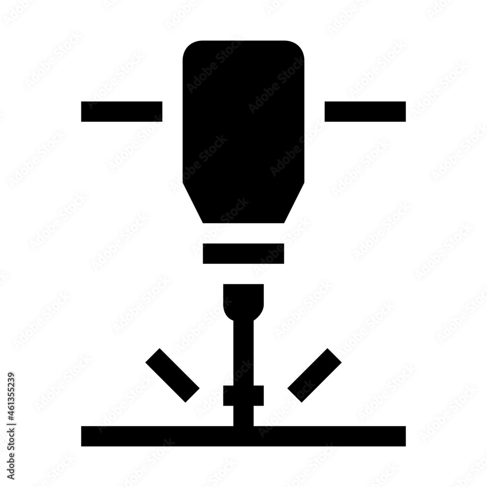 jackhammer glyph icon jackhammer glyph icon