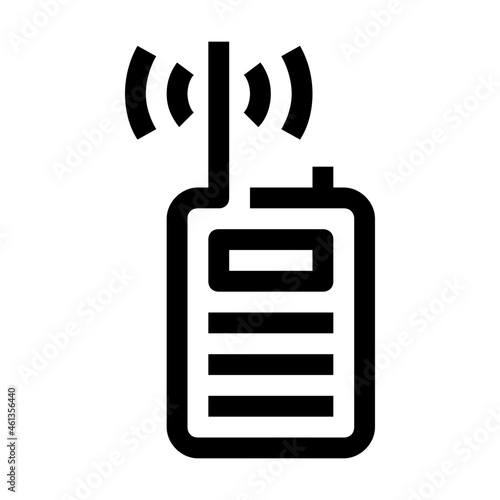 walkie talkie line icon