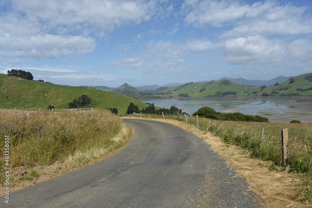 New Zealand- Panoramic Overview From The Top of the Dunedin Peninsula
