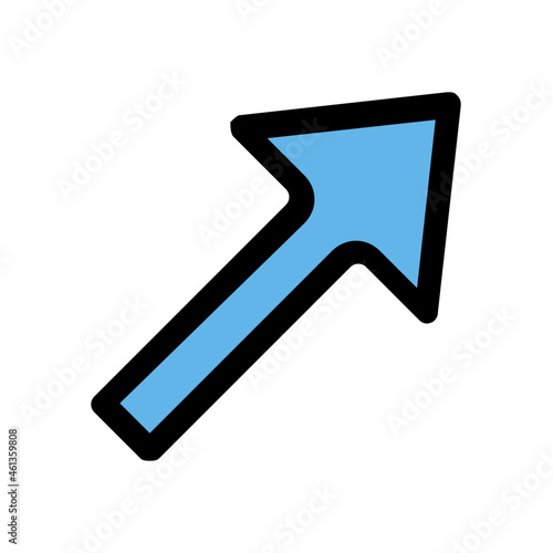 up right arrow Color line icon