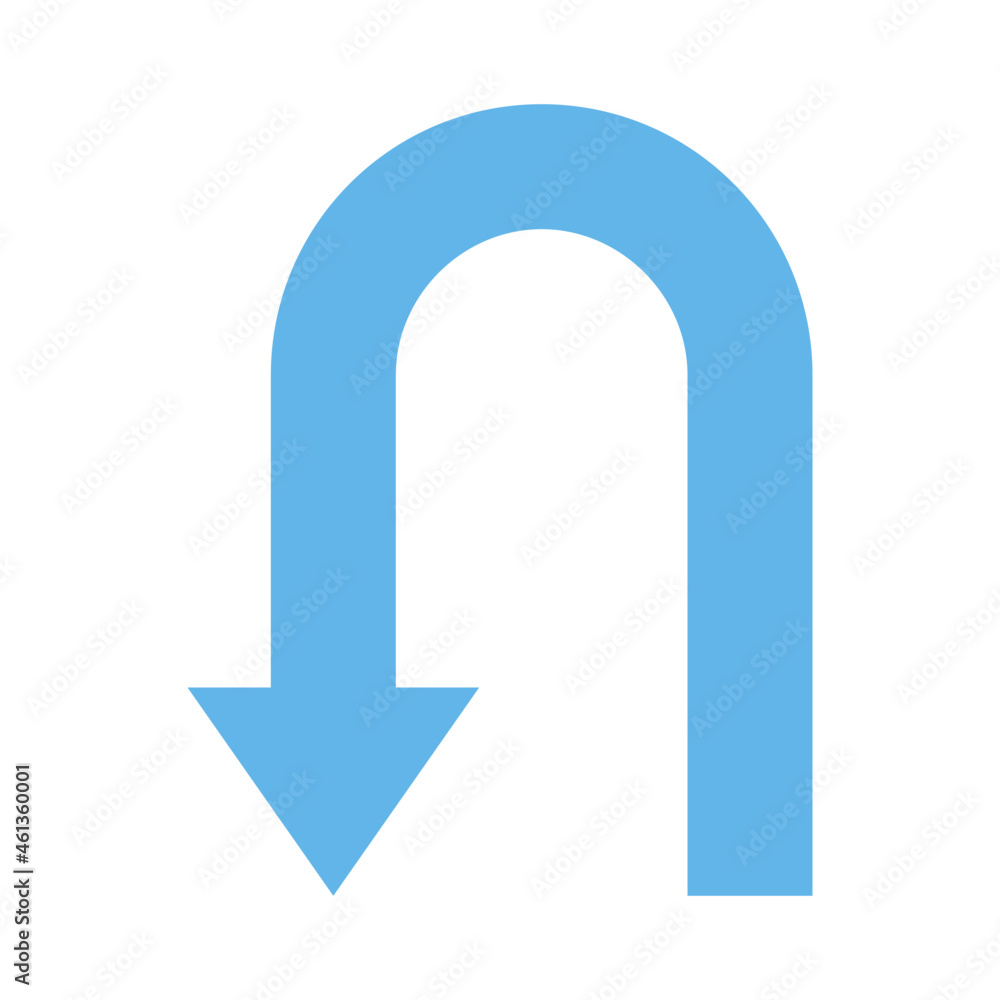 u turn flat icon u turn flat icon