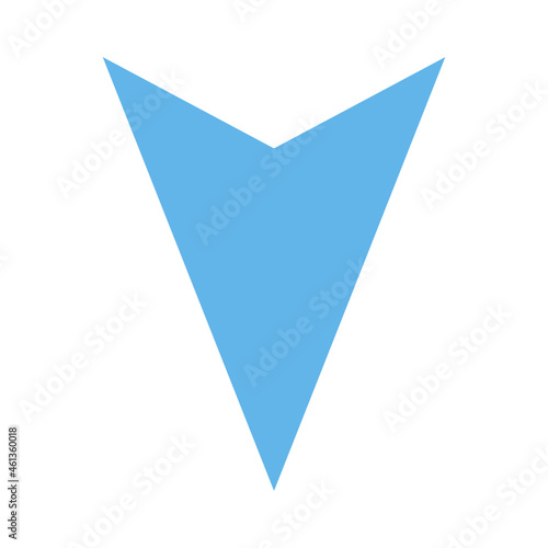 down flat icon