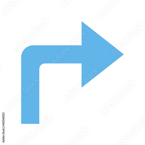 turn right flat icon