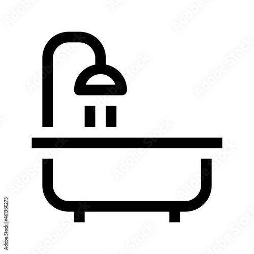 bathtub line icon