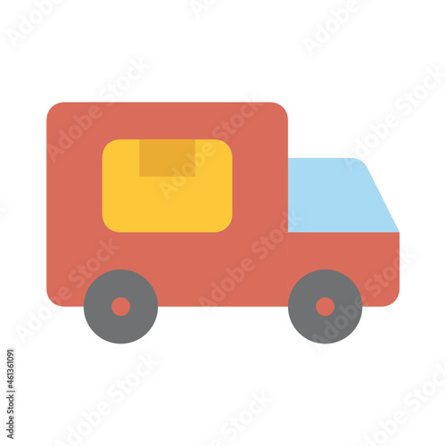 truck moving flat icon